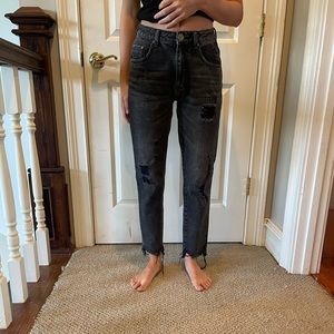 One Teaspoon Black Denim Jeans Size 25
